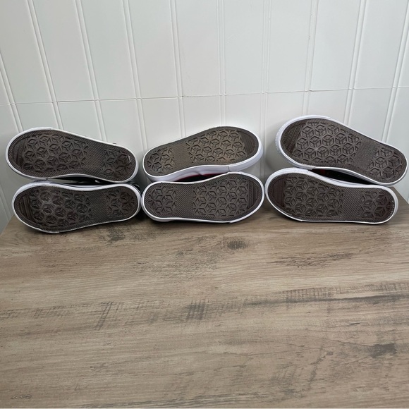 Kids sz 7 Toddler Black, White and Red Canvas Sneaker Bundle of 3 Everyday use - Picture 7 of 15